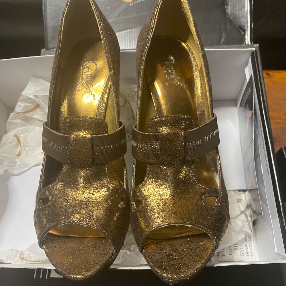 Bronze Carlos Santana heels